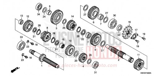 BOITE DE VITESSES CRF150R9 de 2009